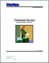 Customer Service notebook.